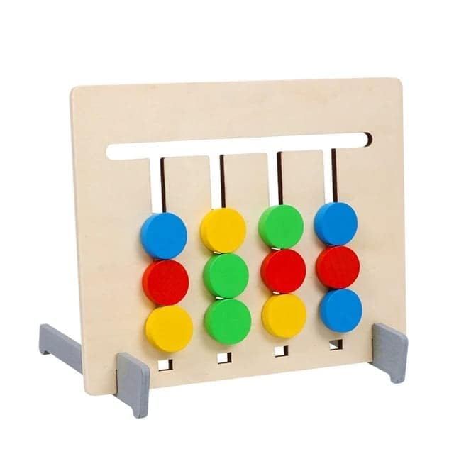 Learning Colour and Pattern Matching Montessori Slide Puzzle