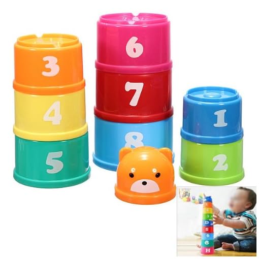 9 Stacking Stacks Learning Count Number Cups