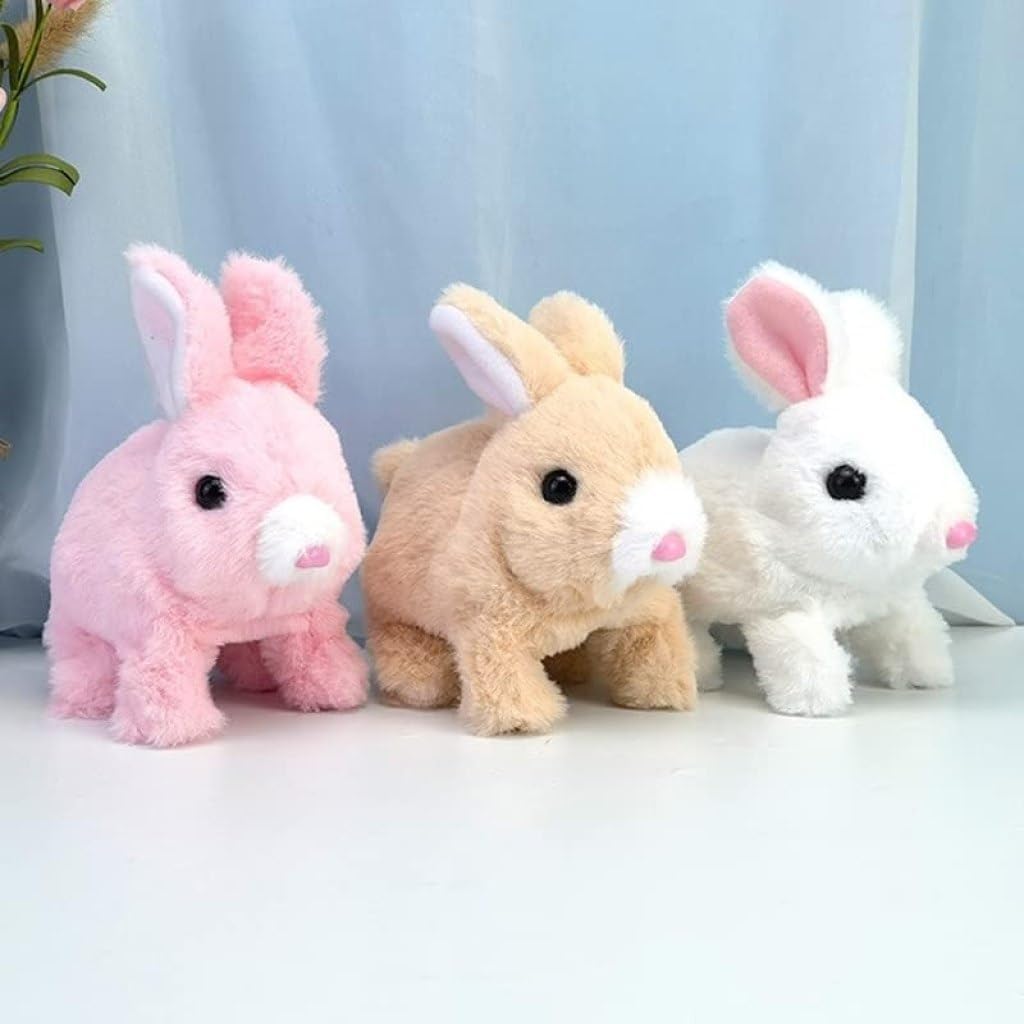 Interactive Plush Rabbit Toy with Dancing, Hopping and Talking Features