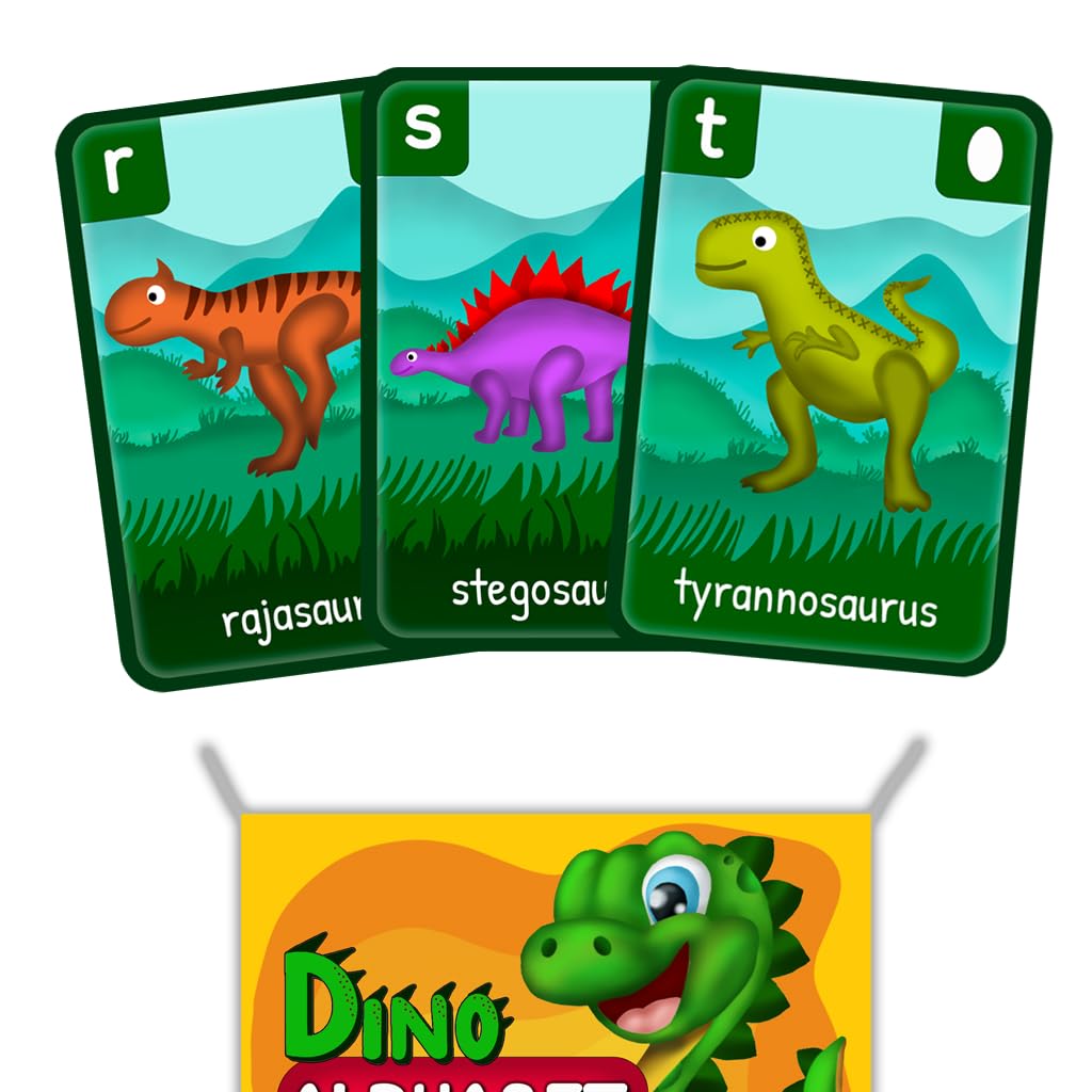 Jumbo Size Dinosaur Cards-Alphabets Shapes Colours Numbers