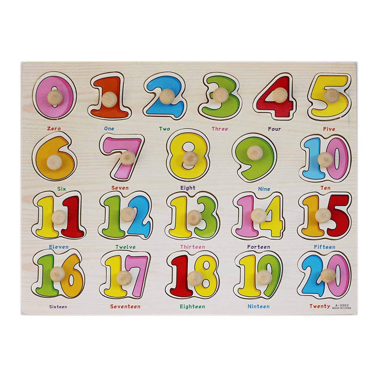 Number counting wooden 20 number