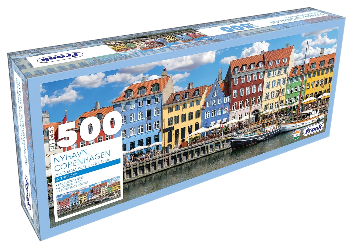 Frank Nyhavn, Copenhagen Panorama Jigsaw Puzzle (500 Pieces)