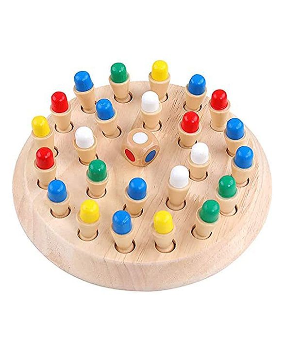 Toyshine Wooden Memory Match Stick Chess Game Set – Multicolour