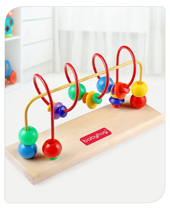 Babyhug Wooden Classic Beads Maze – Multicolour