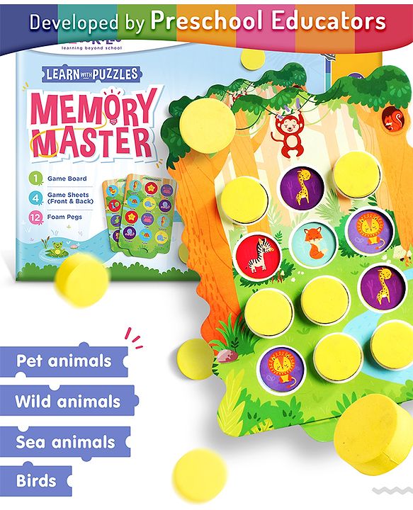 Intelliskills Memory Master Learn With Puzzles – Multicolour