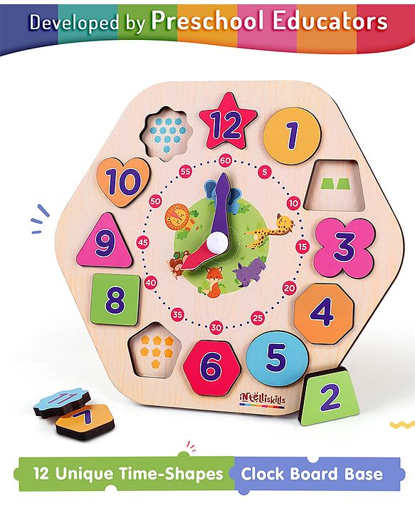 Intelliskills Tick-Tock Shape O’ Clock – Multicolor