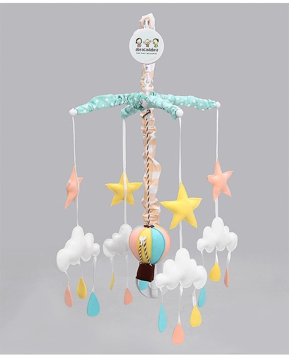 Abracadabra Musical Cot Mobile Lost in Clouds Theme – Sea Green