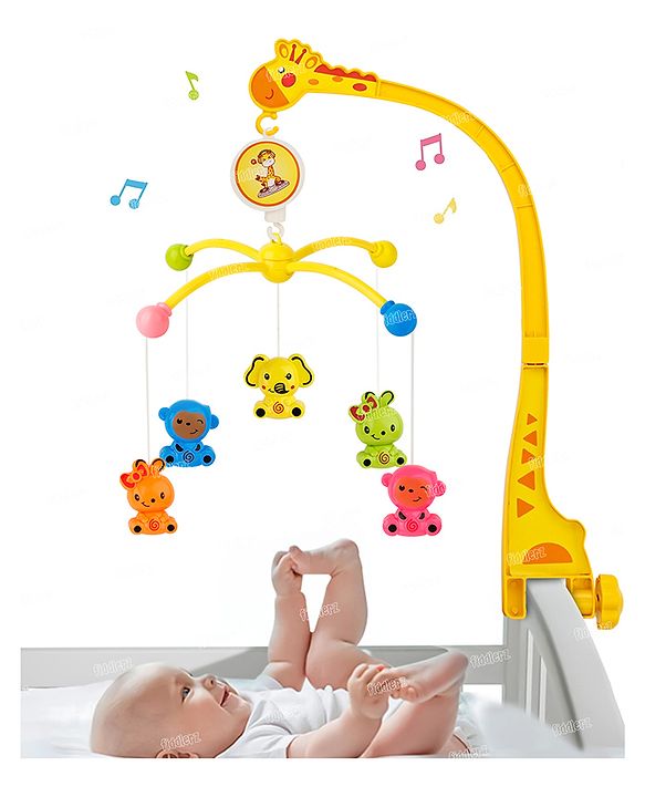 Fiddlerz Rotating Musical Cot Rattle for Babies Mobile for Cradle – Multicolor